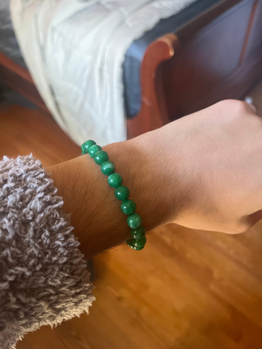 Customer photo review of Green Jade Bracelet
