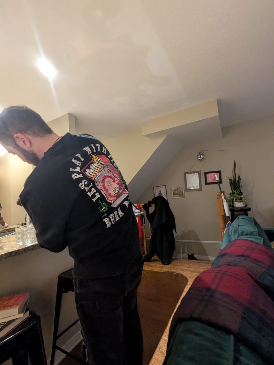Customer photo review of Burn Baby Crewneck Sweater