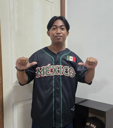 Customer photo review of Mexico Custom Baseball Jersey
