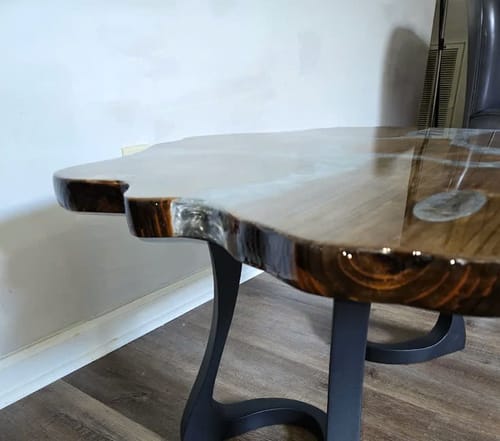 Customer photo review of 117 Uzar 16" Live Edge Bench Legs