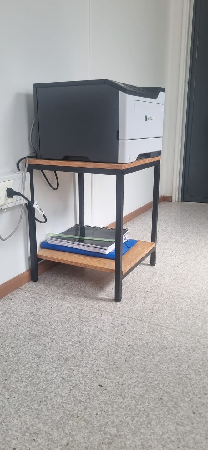 Customer photo review of Mesa Auxiliar Lateral 2 Niveles Madera