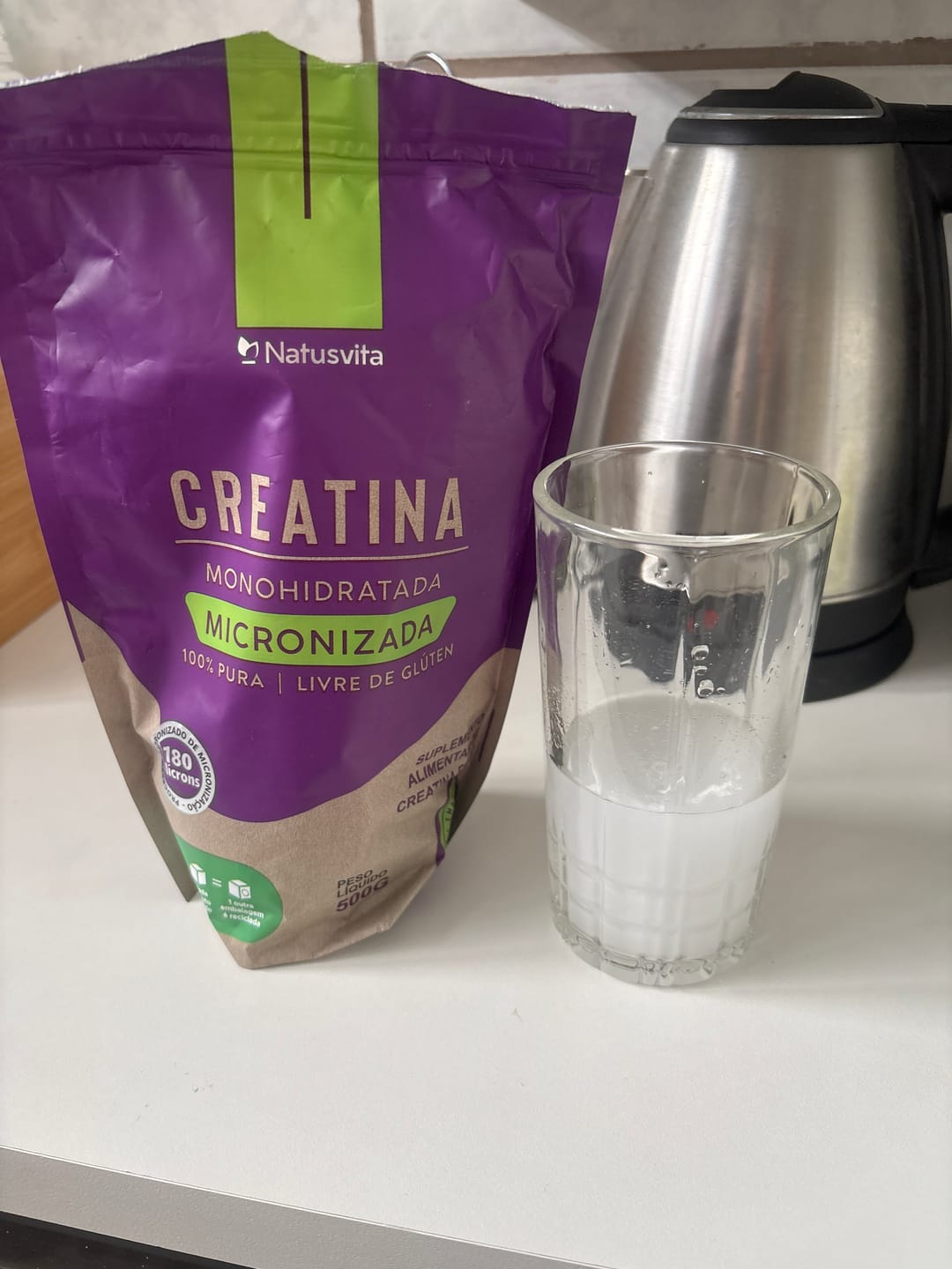 Customer photo review of Creatina 100% Pura (500g). Monohidratada e Micronizada 180 mícrons. Livre de Metais Pesados