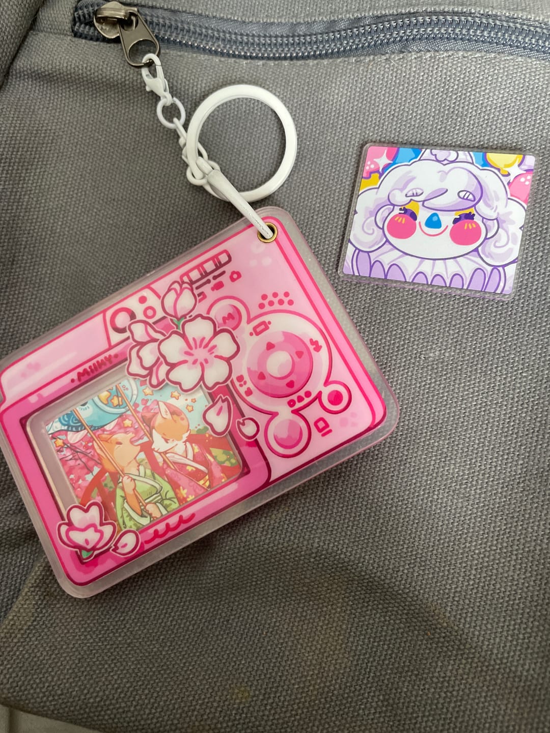 Customer photo review of PREORDER! Cherry Blossom Camera Keychain Picture Frame