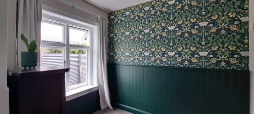Customer photo review of Vintage Masterpiece Wallpaper - Navy