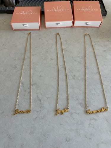 Customer photo review of Personalized Name Necklace