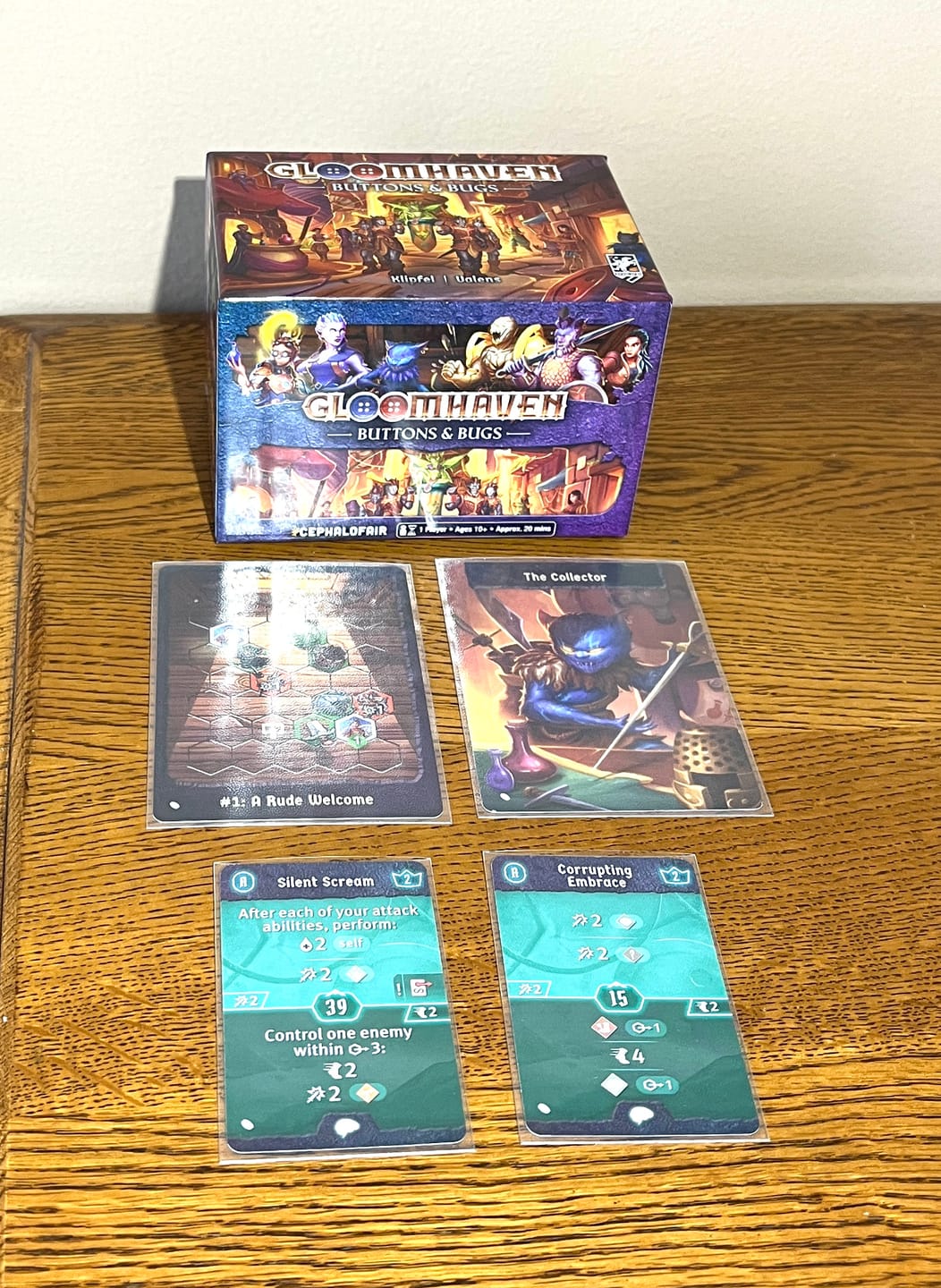 Customer photo review of Gloomhaven: Buttons and Bugs Card Sleeve Kit