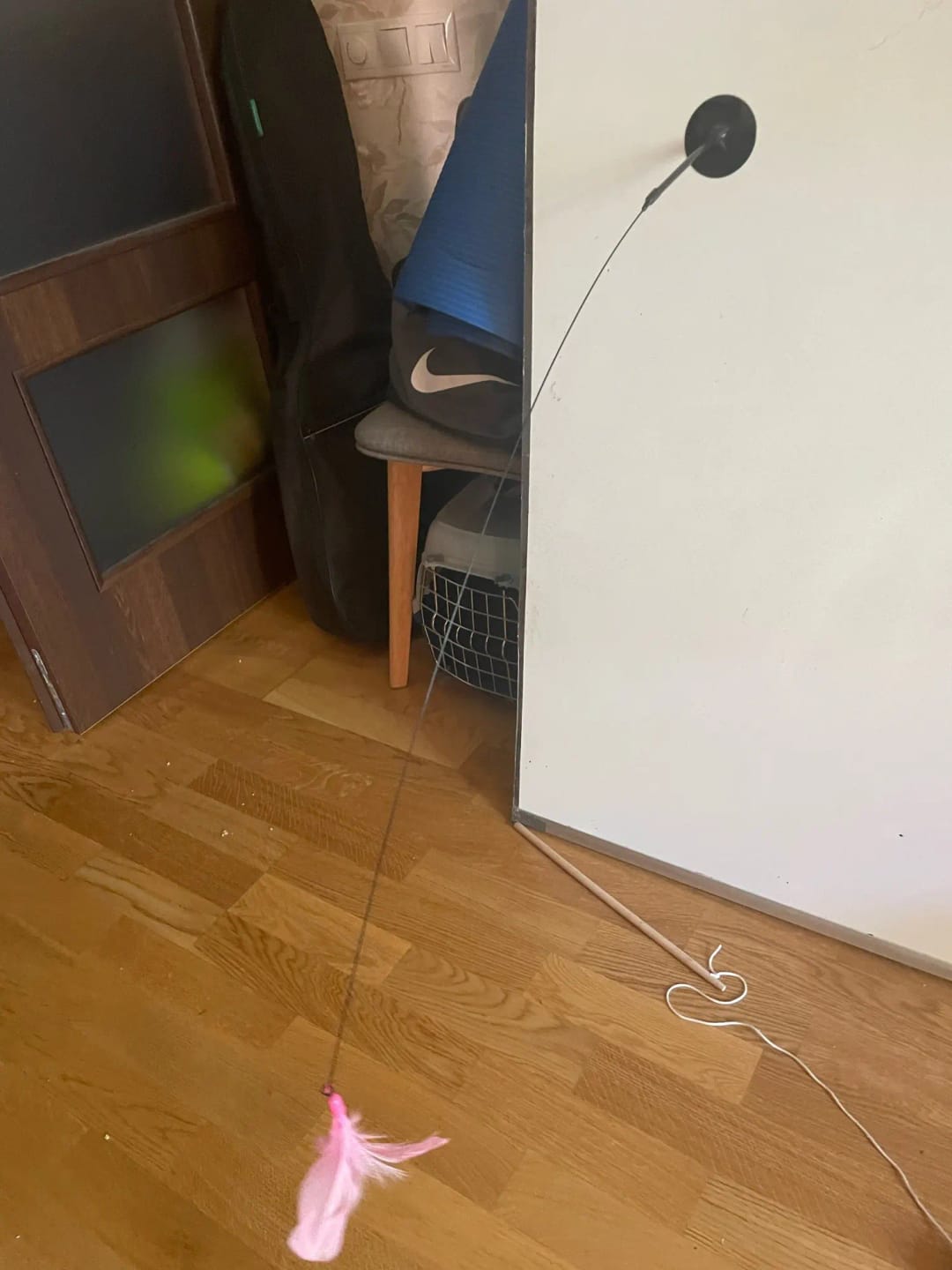 Customer photo review of Simulated Bird Wand Cat Toy