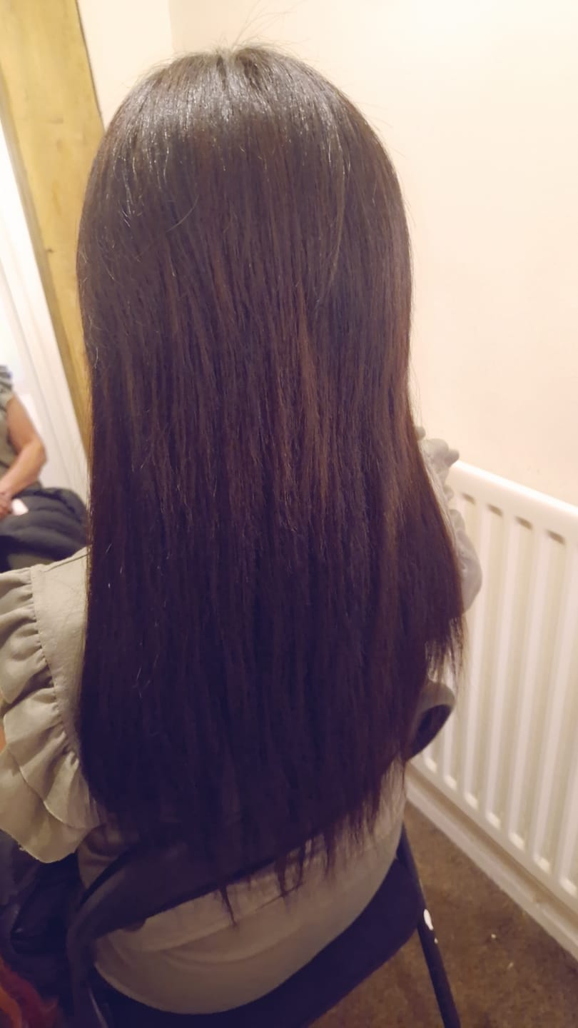 Customer photo review of 16" Nano Tip Hair Extensions