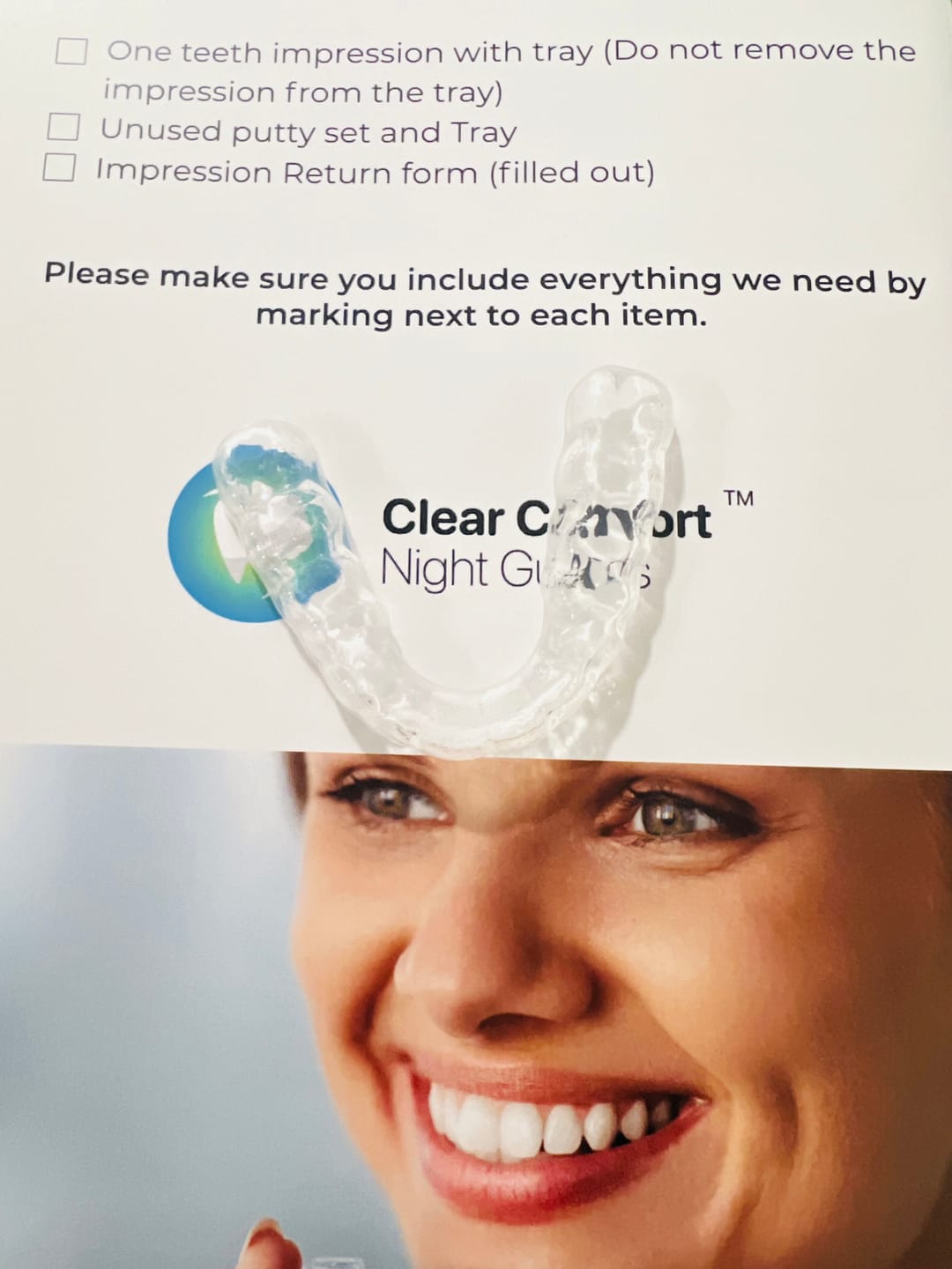 Customer photo review of 1.5mm Double-Duty Bruxism Night Guard - Custom Day & Night Mouth Guard for Teeth Grinding/Clenching