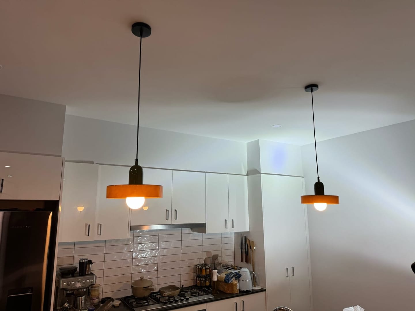 Customer photo review of Pendente de Teto Vidro Colorido Moderno