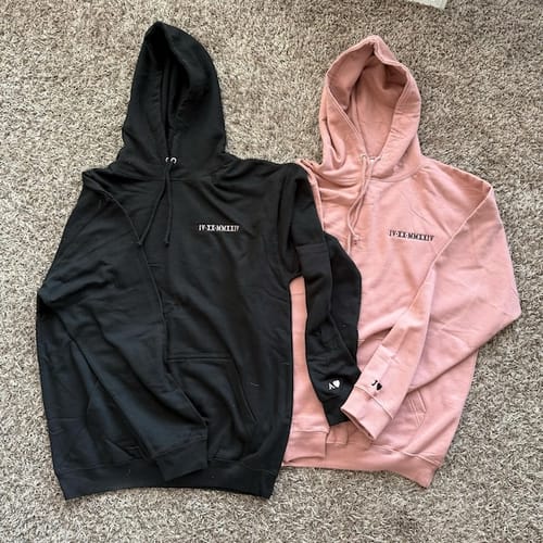 Customer photo review of Custom Embroidered Roman Numeral Hoodie