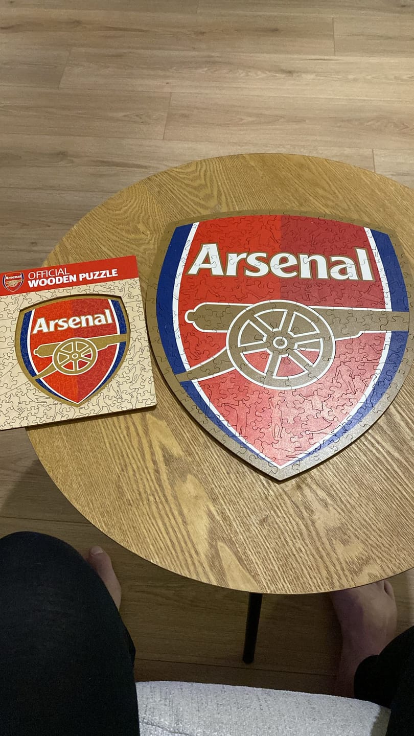 Customer photo review of Arsenal FC® Logo - Wooden Puzzle
