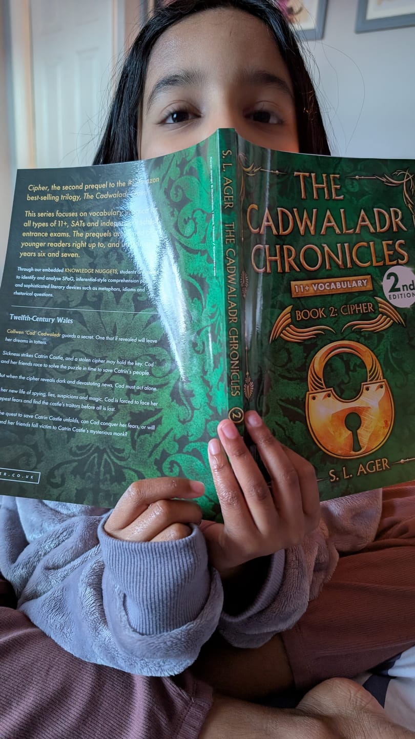 Customer photo review of The Cadwaladr Chronicles Prequels: 11+ Vocabulary Novels 3-Book Bundle (year 4 or 5)