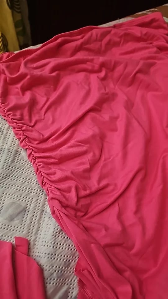 Customer photo review of One-Shoulder Dress Wrap Hip Irregular — Black | KIMLUD