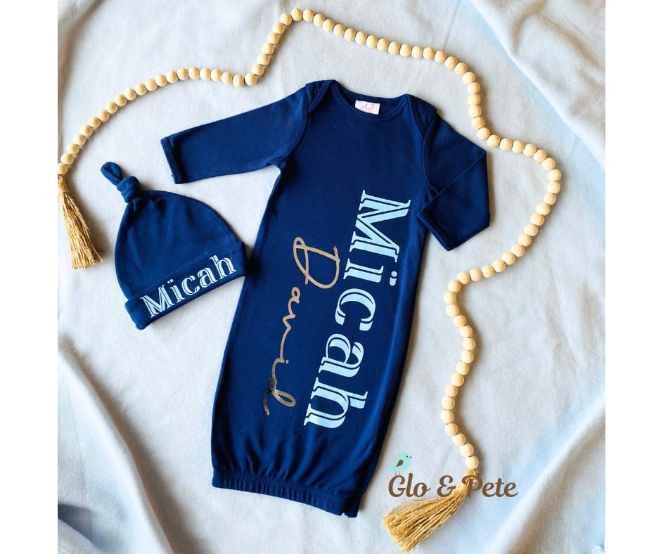 Customer photo review of Unisex Baby Gown with Hidden Zipper