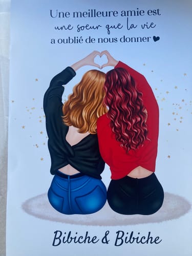 Customer photo review of Affiche Personnalisée - Meilleures Amies