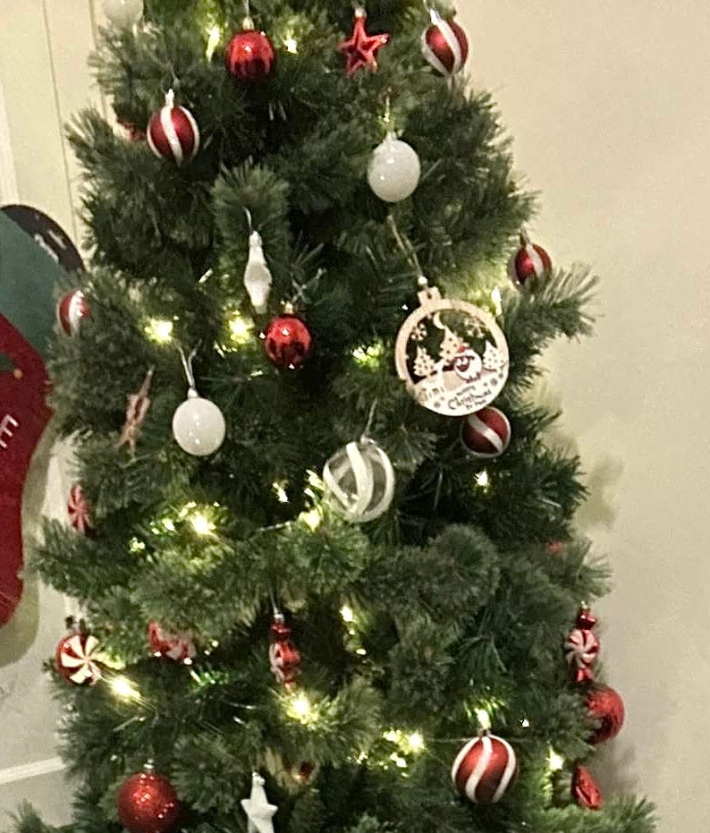 Customer photo review of merry christmas to ewe | tree decoration