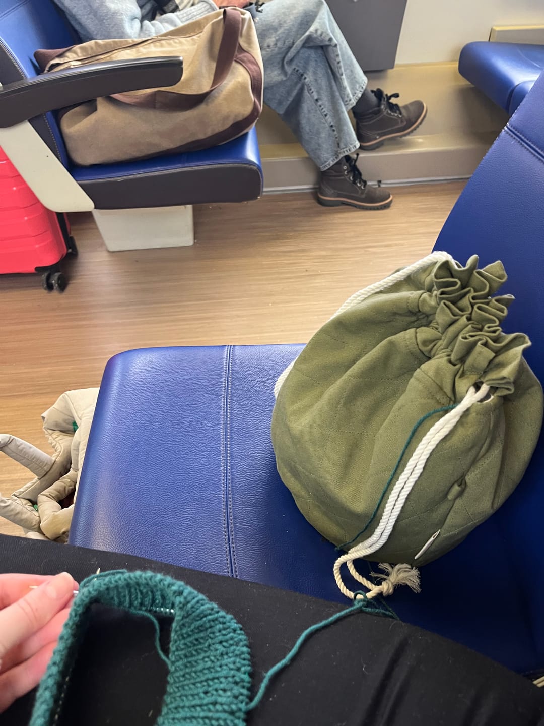 Customer photo review of Sage Green Large Project Bag (XMAS LIGHTS COLLECTION)