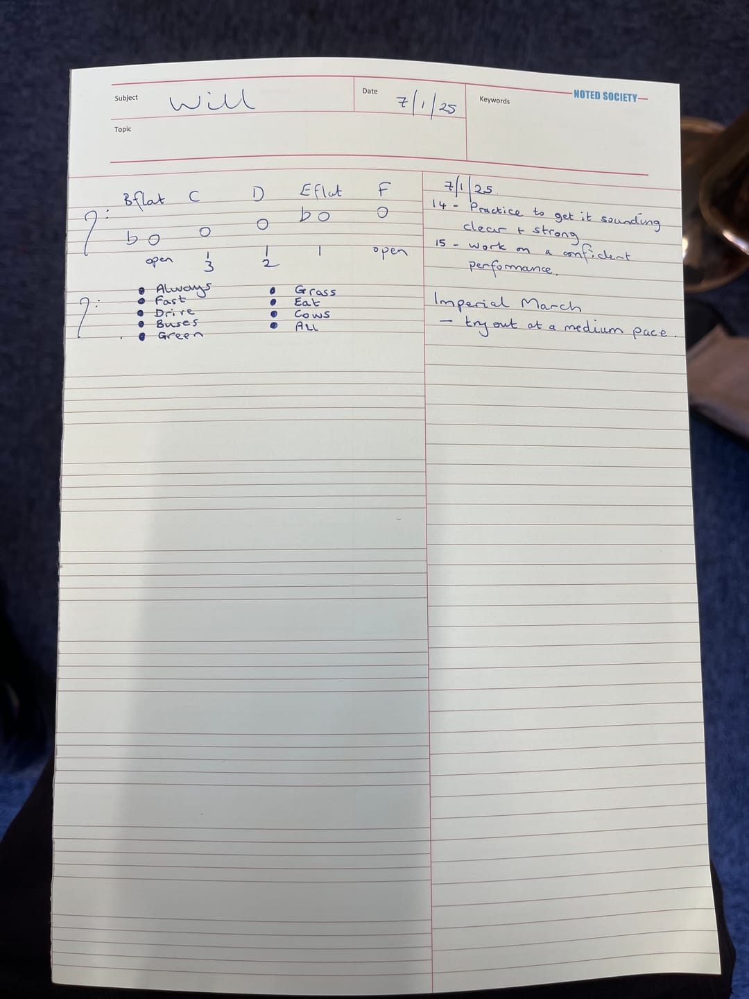 Customer photo review of Music Notepad
