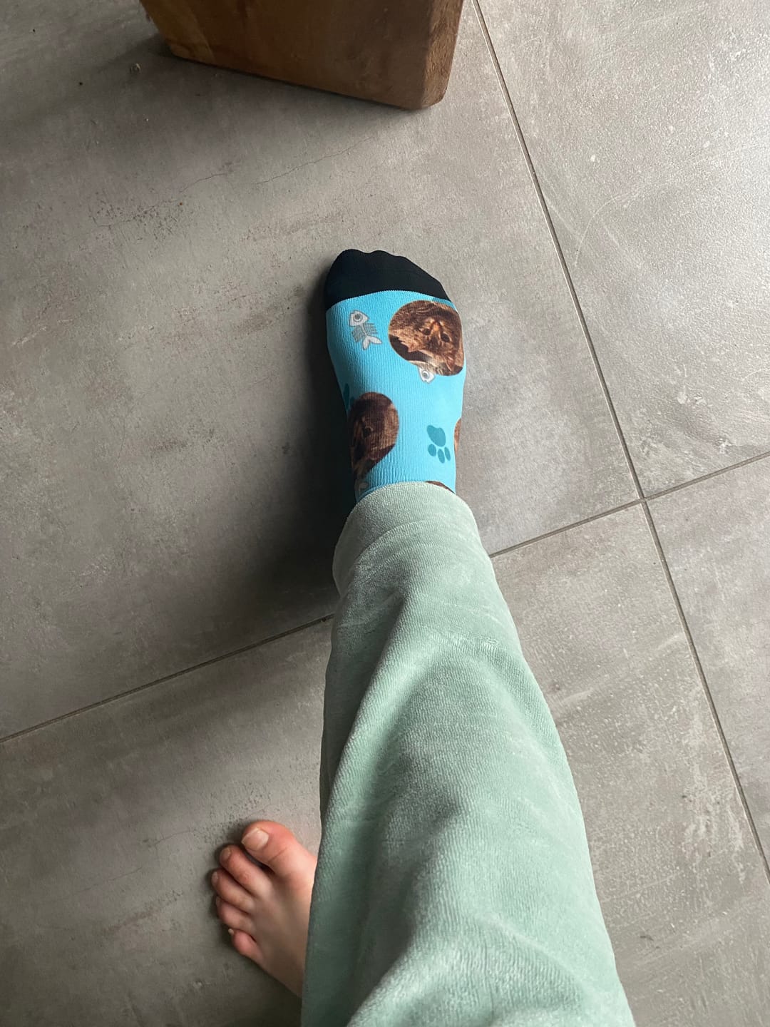 Customer photo review of FaceSock® | Custom Katten Sokken Met Foto