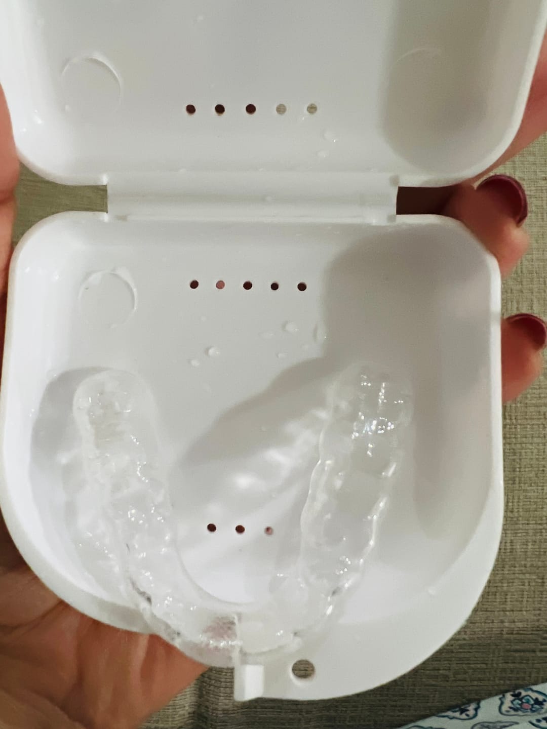 Customer photo review of 1.5mm Double-Duty Bruxism Night Guard - Custom Day & Night Mouth Guard for Teeth Grinding/Clenching