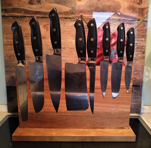 Customer photo review of Messerset Premium 8-teilig + Gratis Kochkurs & Buch (NTV DEAL)