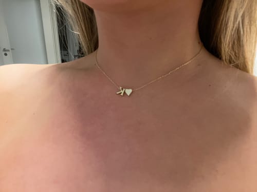 Customer photo review of Herz Buchstabenkette