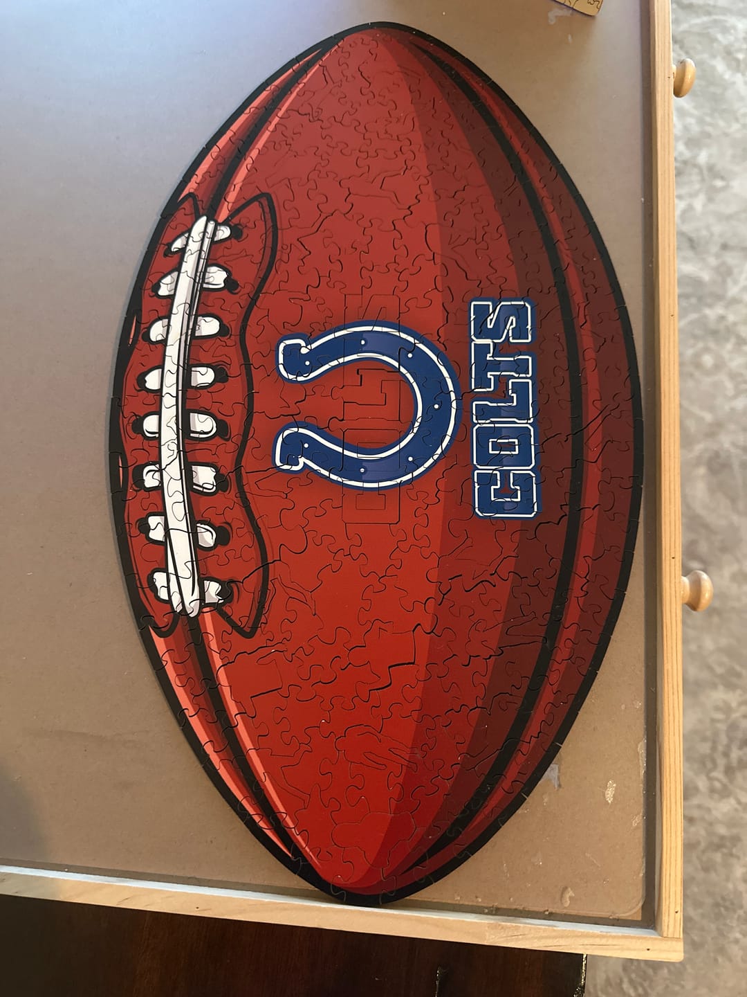 Customer photo review of Indianapolis Colts™ Football - Wooden Puzzle