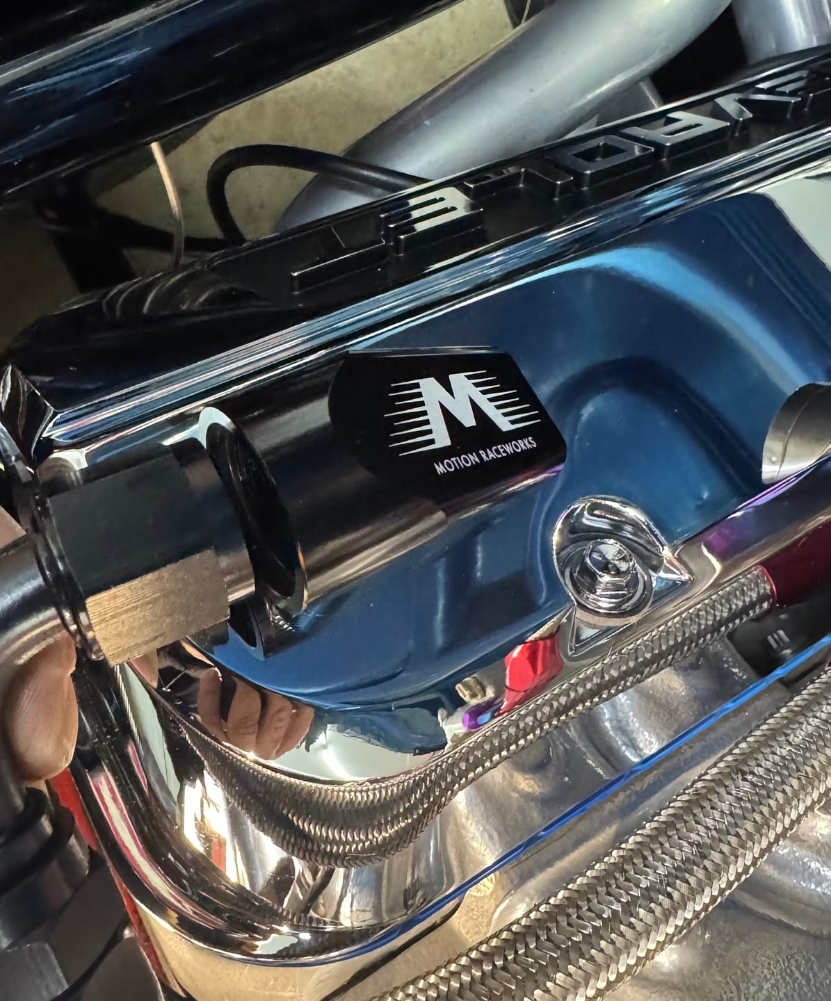 Customer photo review of Motion Raceworks Billet Valve Cover Breathers Black Anodized (Pair)