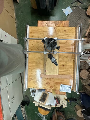 Customer photo review of 40" Cross Bars For Router Sled (Pair-Set Of 2)