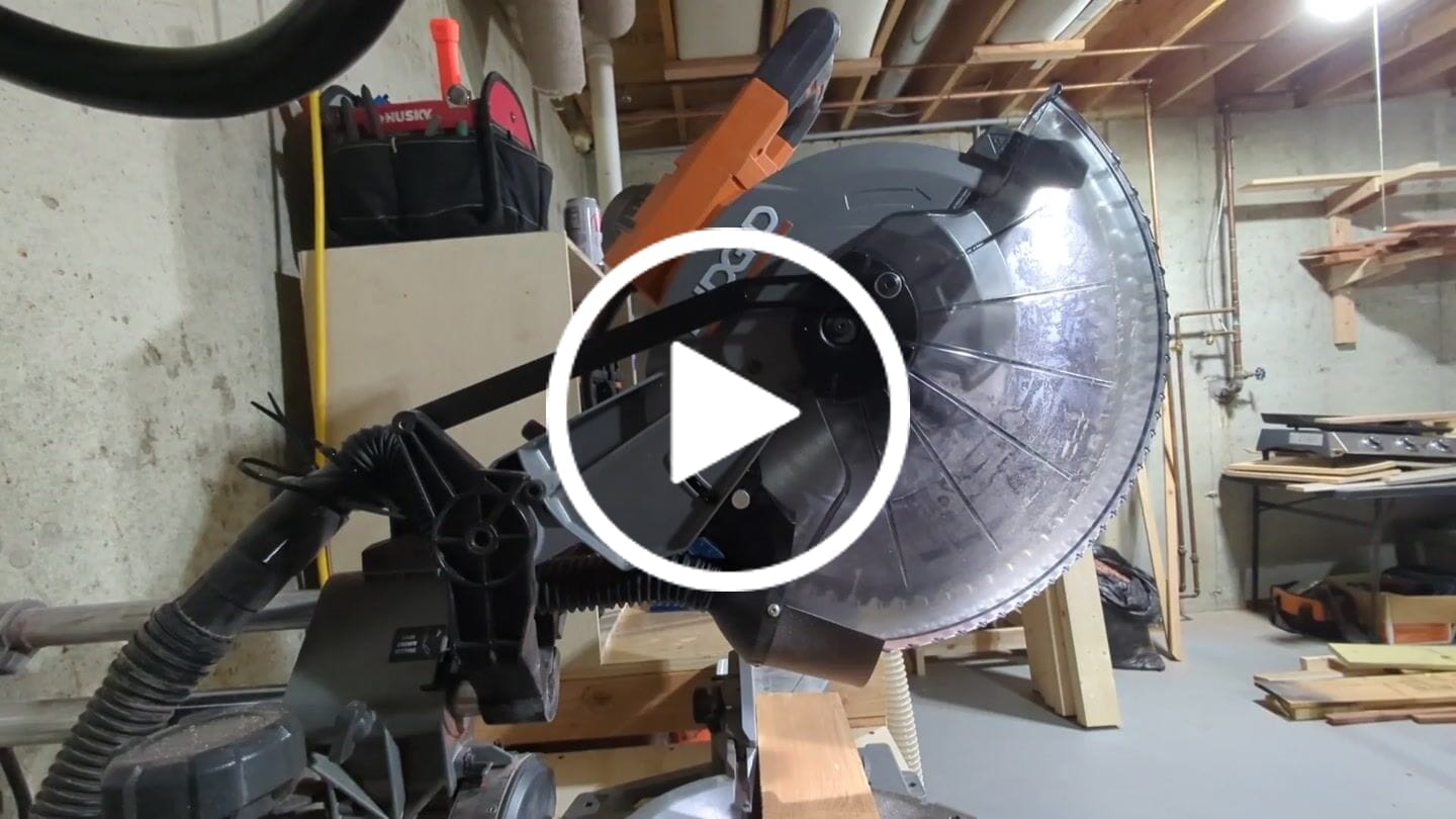 Customer video review of Ridgid 12" Sliding Miter Saw Dust Collection Chute (R4222)