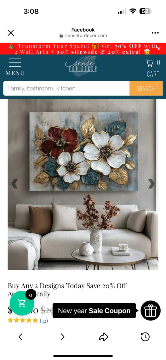 Customer photo review of Nature Wall Art: Floral Symphony V4