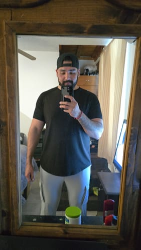 Customer photo review of Cargo-Flex Joggers - Light Gray