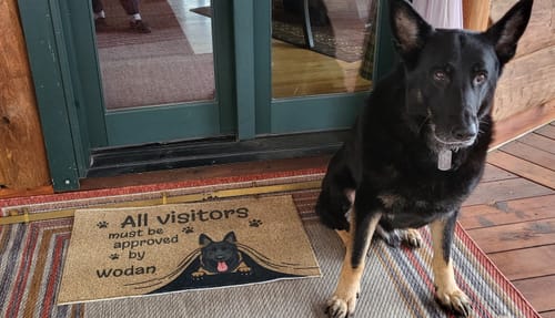 Customer photo review of Visit approved - Personalized Doormat