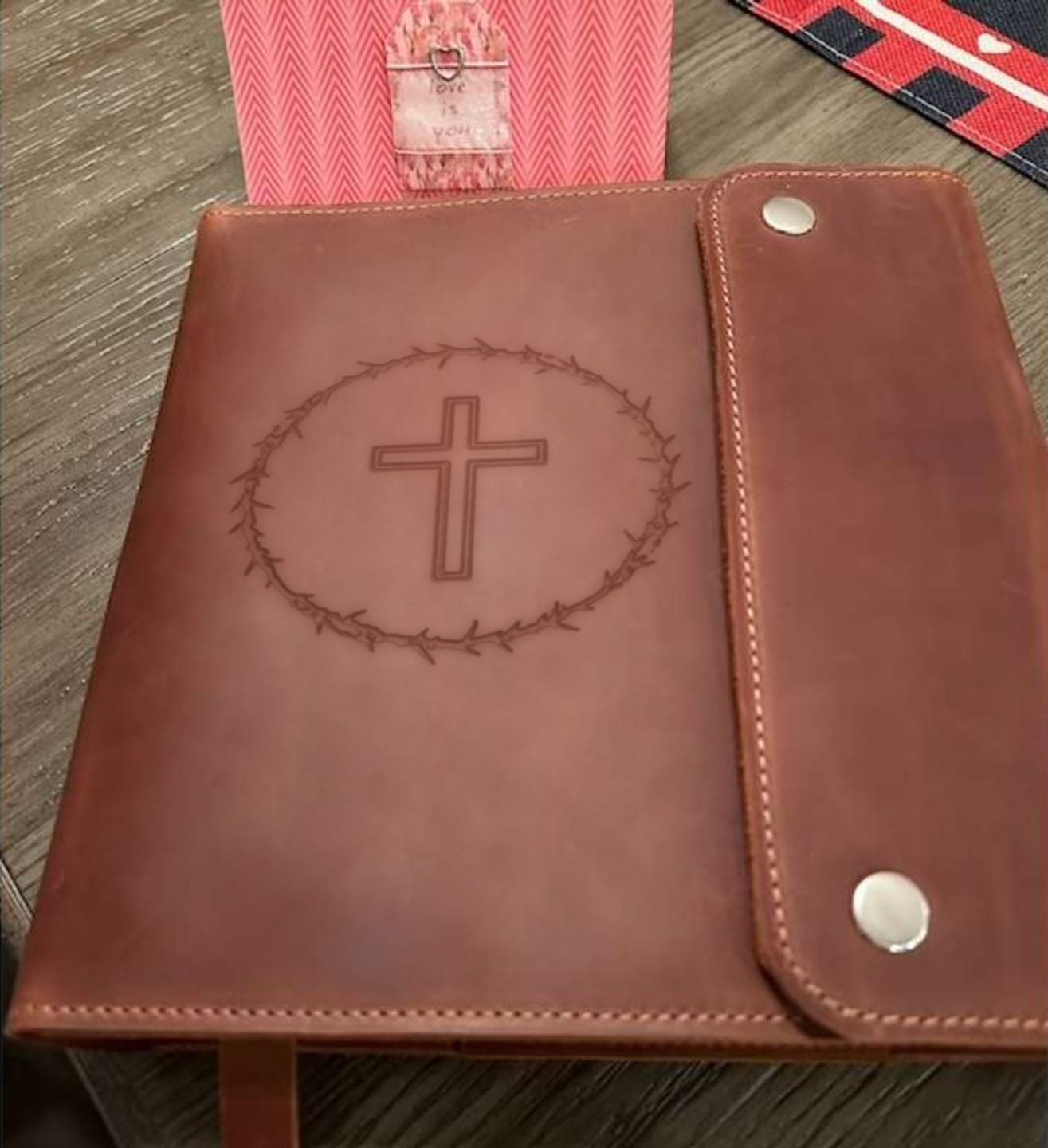 Customer photo review of Bible Rivets Cover