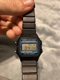 Customer photo review of Reloj Casio Vintage F-105W-1ADF Azul/Negro Illuminator
