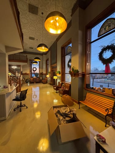 Customer photo review of Modern Hanging Oversized Dome Pendant