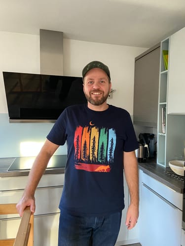 Customer photo review of FUCHS IM WALD BUNT - Bio Herren Shirt