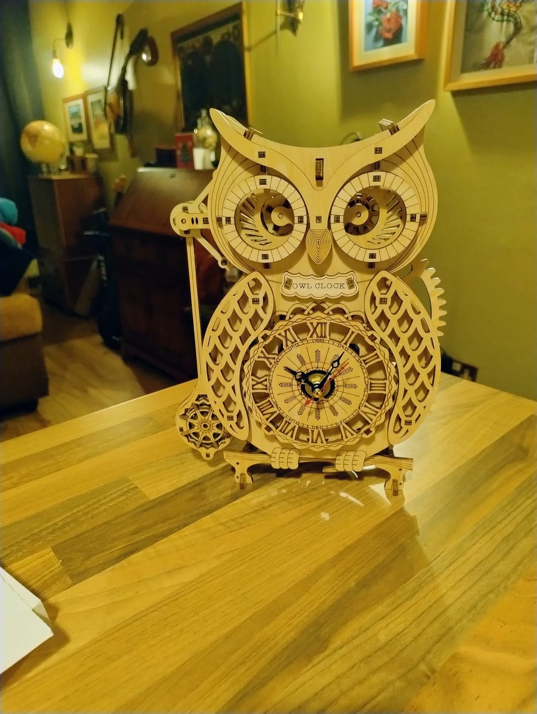 Customer photo review of Rokrgeek owl clock 3D wooden puzzle