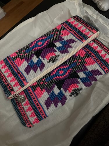 Customer photo review of Very Peri Handcrafted Clutch