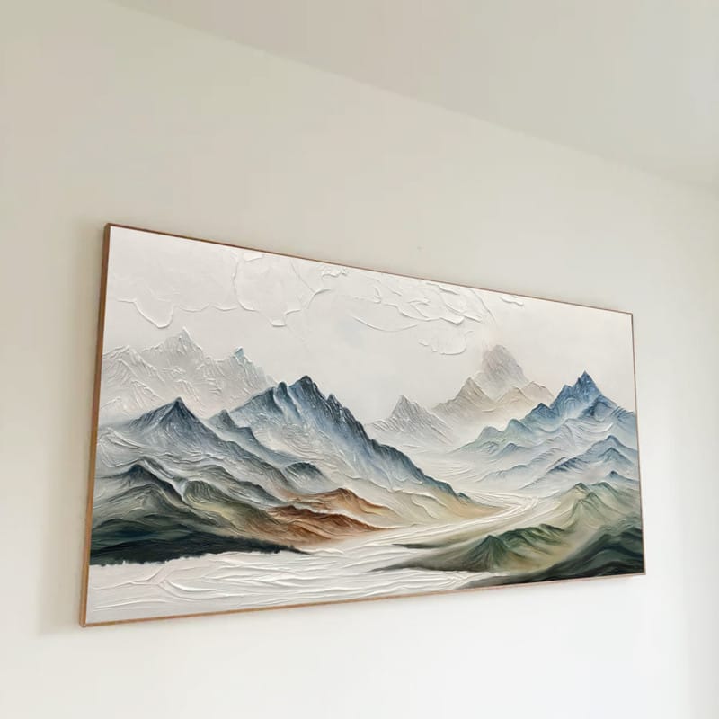 Customer photo review of Colorful  Mountain Textured Abstract Painting #MT004
