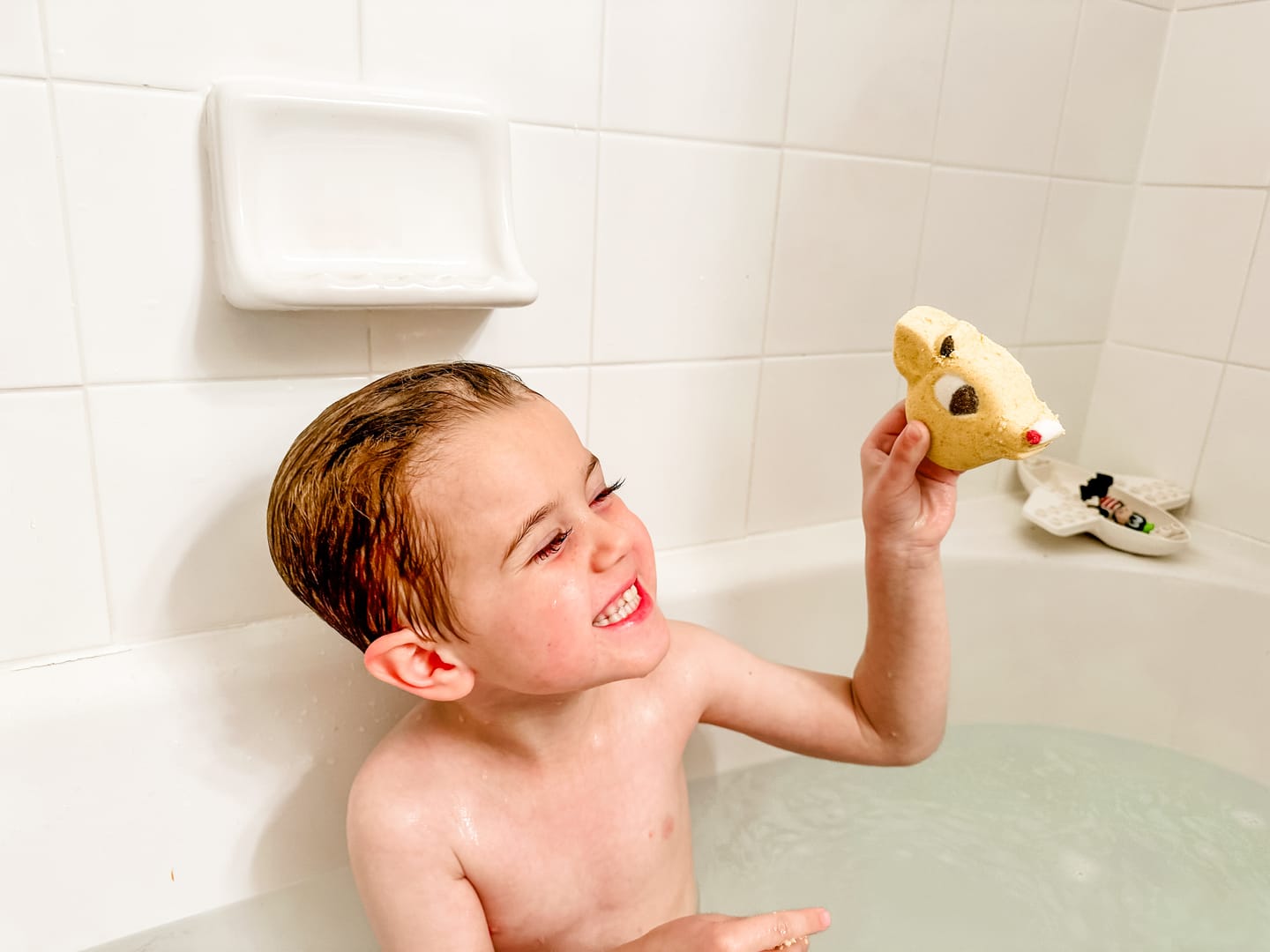 Customer photo review of Seasonal Kids Bath Bomb Subscription Service