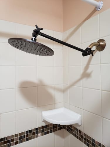 Customer photo review of 8 Inch Rain Shower Head and Adjustable Shower Arm
