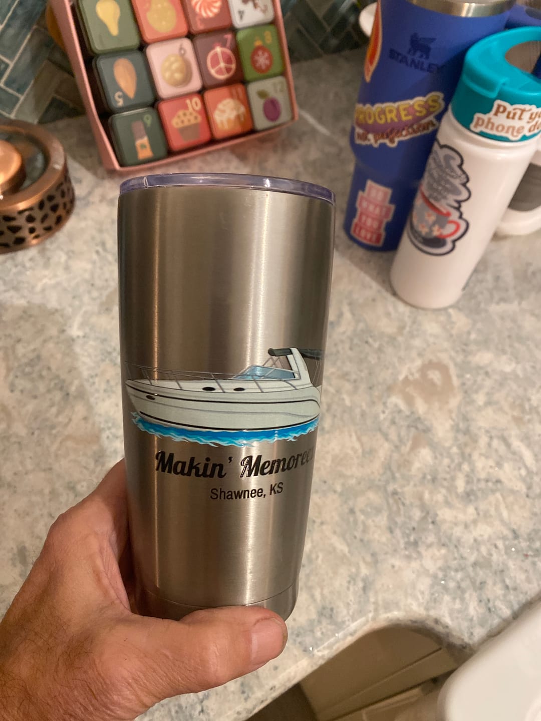 Customer photo review of Custom Digital Boat Artwork