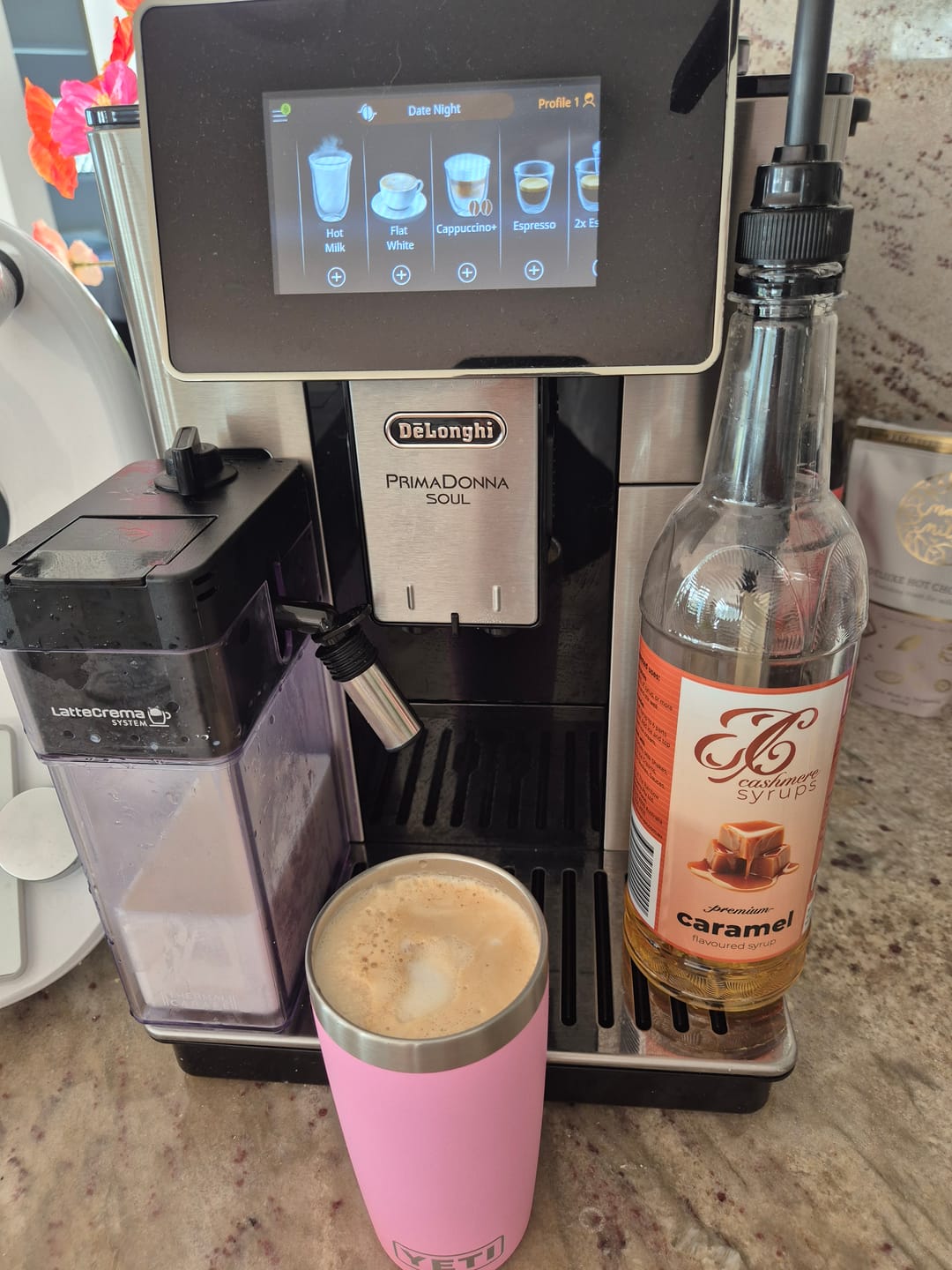 Customer photo review of Caramel Coffee Syrup