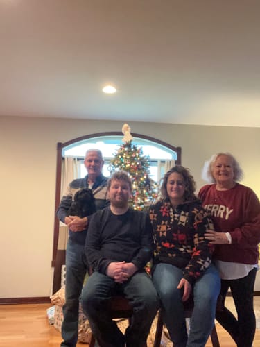 Customer photo review of Merry Chenille Sweatshirt