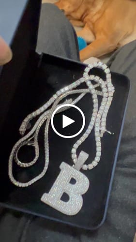 Customer video review of Custom Initial Pendant 14K Gold