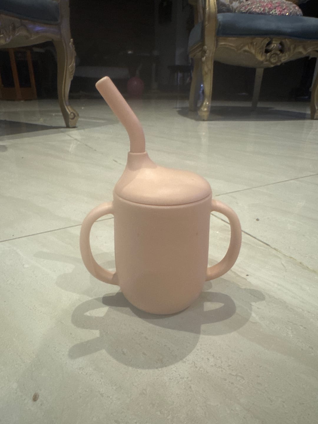 Customer photo review of Silicone Straw Cup with straw cleaner