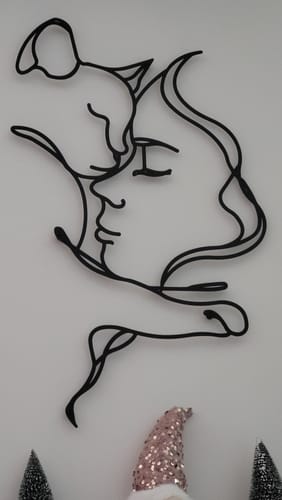 Customer photo review of Décoration Murale en Métal - Amoureux des chats