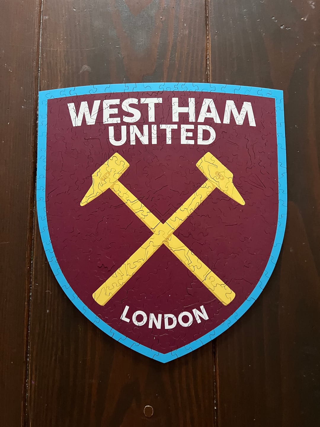 Customer photo review of West Ham United FC® Logo - Wooden Puzzle